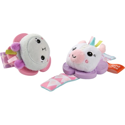 Bright Starts Дрънкалка за ръка Bright Starts - Wrist Pals Toy, Еднорог и лама (12330)