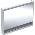 Geberit ONE - Огледален шкаф с LED осветление, 120x90x15 см, 2 врати, с ниша, бял 505.835. 00.2 (505.835.00.2)
