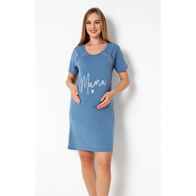 Noční košile ke kojení 21304 Mama Love Blue – Zboží Mobilmania