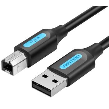 Vention USB-A 2.0/M - USB-B/M, (PVC, черен, кабел за принтер, кабел за принтер), 1 м, кабел