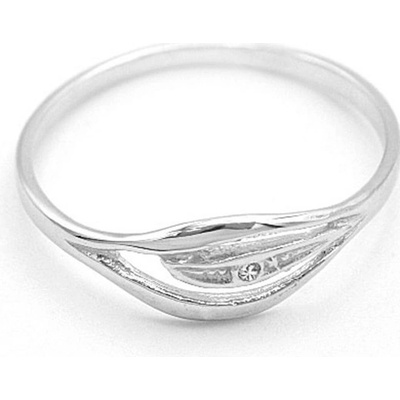 B&B Goldinvestic Zlatý prsten se zirkonem bílé zlato N2925