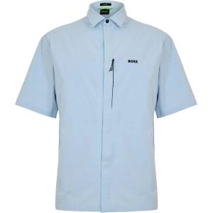 HUGO BOSS Риза Boss Men's Short Sleeve Plain Shirt - Open Blue 460