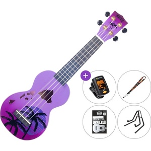 Mahalo Hawaii Premium SET Hawaii Purple Burst Сопрано укулеле (MD1HA-PPB-PREMIUM-SET)