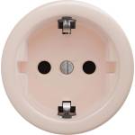 Kliklap - Ретро домашен контакт SCHUKO без рамка 230V/16A, старо розово (KA0143)