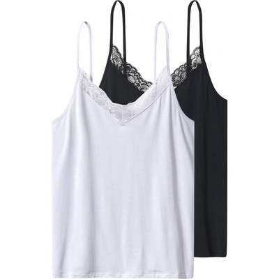 esmara Dámský top se špagetovými ramínky 2 ks černá/bílá – Zbozi.Blesk.cz