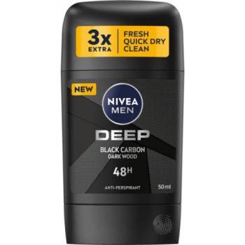 Nivea Men Deep Black Carbon Anti-Perspirant - Стик дезодорант за мъже против изпотяване