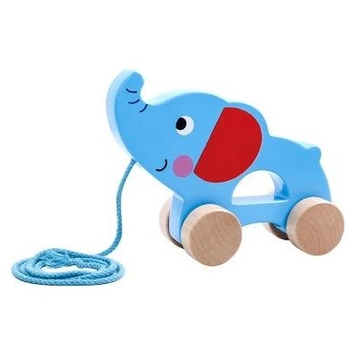 Tooky Toy - Дървена играчка за дърпане Elephant TKC264