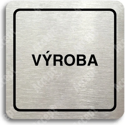 ACCEPT Piktogram výroba - stříbrná tabulka - černý tisk