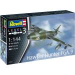 Revell Сглобяем модел, Revell, Самолет Hawker Hunter FGA. 9, 46 части (R03833)