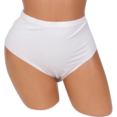 Бяла макси бикина с дълбока кройка