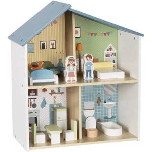 Hi Pando Игрален комплект за кукли Hi Pando - Дървена къща (112534)