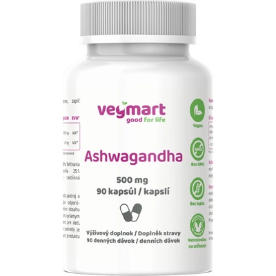 Vegmart Ashwagandha 500 mg 90 kapsúl