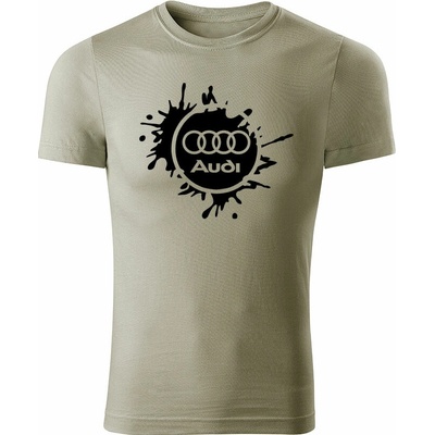 Tričko Audi Splash pánske tričko svetlá khaki čierne