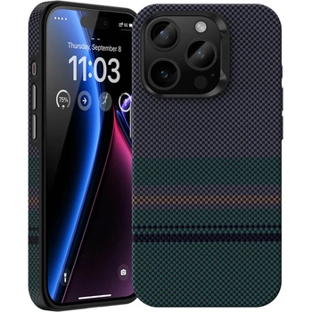 Benks Magnetic Armor Pro Aurora Kevlar Case 600D - удароустойчив кевларен кейс с MagSafe за iPhone 15 Pro (черен)