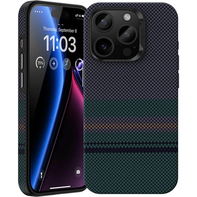 Benks Magnetic Armor Pro Aurora Kevlar Case 600D - удароустойчив кевларен кейс с MagSafe за iPhone 15 Pro (черен)