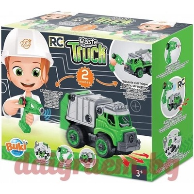 Buki France Боклукчийски камион с дистанционно управление buki 9021 (bk9021)