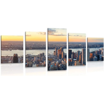 5-dielny obraz panoráma mesta New York