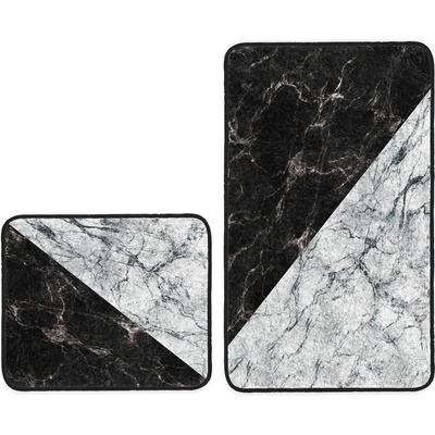 Mila Home Черно-бели изтривалки за баня в комплект от 2 броя 60x100 cm - Mila Home (Bathmat-2li-SetRyl42)