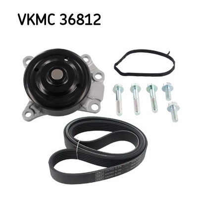 SKF Vodní pumpa + klinový żebrový řemen VKMC36812
