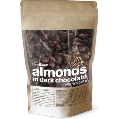 GymBeam Mandle v hořké čokoládě 500 g