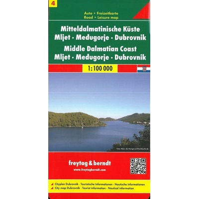 Automapa Střední Dalmácie Mljet Dubrovník 1:100 000