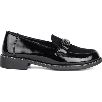 Shelovet Elegant black women's loafers černá