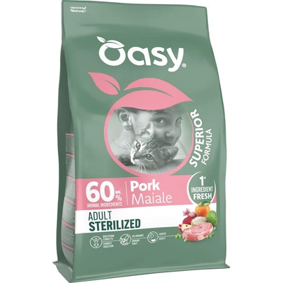 Oasy Cat Superior Sterilized Pork 1,5 kg