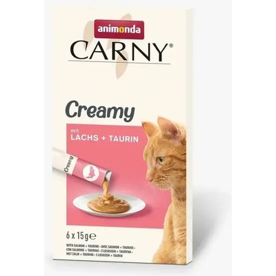 Animonda Carny Creamy течно лакомство със сьомга и таурин, 6х15gr