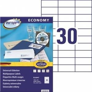 EUROPE100 Avery Zweckform OP. 100pcs Universal labels AZ ECONOMY E100 70x29.7 - 4004182303627