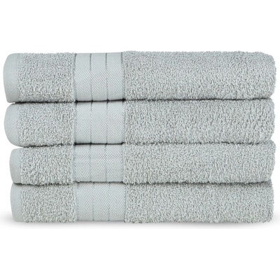 Good Morning Светлосиви памучни кърпи в комплект от 4 бр. от тери 50x100 cm - Good Morning (1000.09.92)