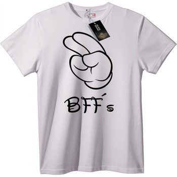NOONEBRAND Тениска BFFs Знак за мир - M, Black