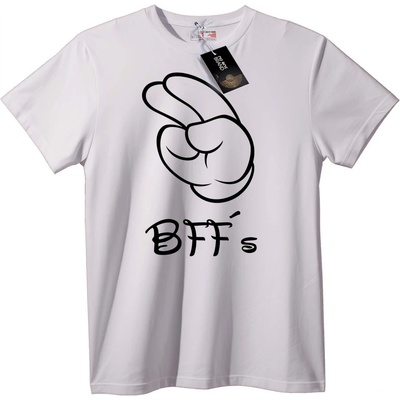 NOONEBRAND Тениска BFFs Знак за мир - M, Black