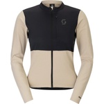 Scott Фланелка с дълъг ръкав за колоездене Scott Women's Jersey Endurance Warm L/S Cycling jersey - Portobello Beige / Black (156-3154-0114)