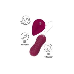 Lola Games Vaginální vibrační kuličky s dálkovým ovládáním Take it Easy Era Wine Red (P26787)