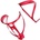 Supacaz Fly Cage Ano red