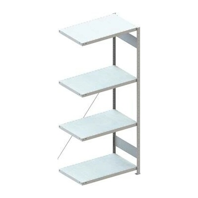 META zásuvný přídavný regál 2000 x 750 x 600 mm 4 police 100 kg