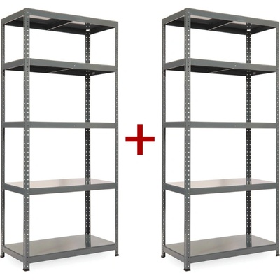 B2B Partner Regál 1800 x 900 x 600 mm 5 polic 1+1 ks