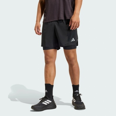 adidas Kraťasy adi365 Running Essentials 2in1 BÍLÁ ČERNÁ