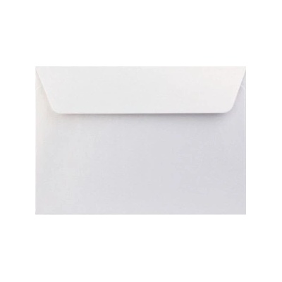 Obálka farebná C6 120g,114x162mm s pásikom,perleť.biela (bal=5ks)