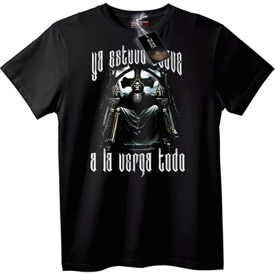 NOONEBRAND Тениска с череп на трон - 7XL, Black