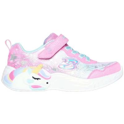 Маратонки Skechers Unicorn Dreams Wishful Magic trainers - Pink (Pink Sparkle Mesh / Turquoise Trim)