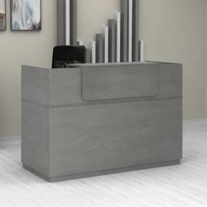 TopMebel Рецепция Lemmon TopMebel от меламин в цвят бетон сив 160x70x110см