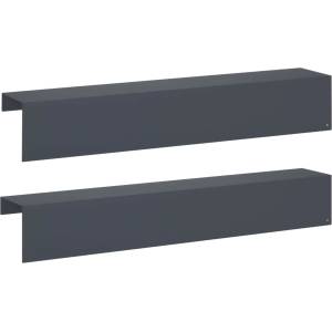 vidaXL Покриващ профил за градина 2 бр. 100 x 20 x 15 см Стомана (8012980)