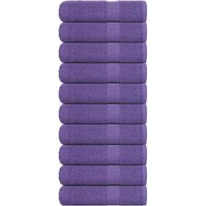 vidaXL Кърпи за ръце FROGN 10 бр. Лилави 50x100 см 360 г/м2 (136880)