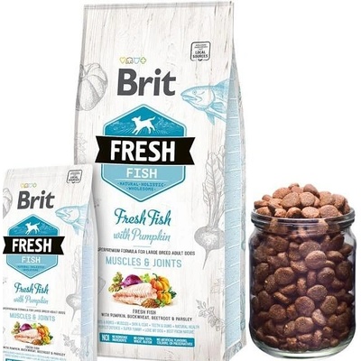 Brit Fresh Fish with Pumpkin Adult Large Muscles & Joints- Холистична храна за кучета от големите породи, с прясна риба и тиква 12 кг