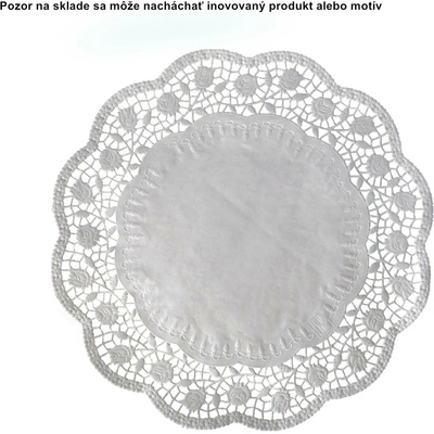 Wimex Dekoračná krajka PAP okrúhla biela O32cm 6 ks
