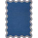 Flair Rugs Тъмносин ръчно изработен килим със смес от вълна 120x170 cm Rivo Wool - Flair Rugs (503119382667)