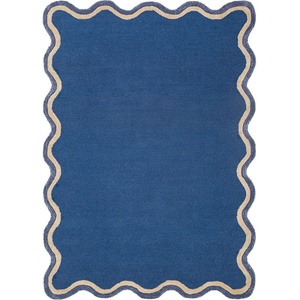 Flair Rugs Тъмносин ръчно изработен килим със смес от вълна 120x170 cm Rivo Wool - Flair Rugs (503119382667)