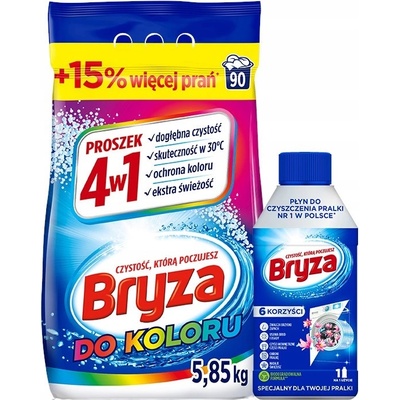 Bryza Prací prášek 4v1 na barvu 5,85 kg 90 PD