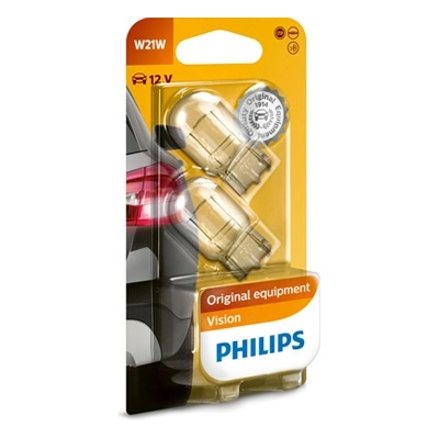 Philips Крушка, мигач PHILIPS W21W, 12V, 21W, 460lm, 2 бр